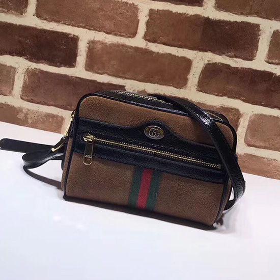 Gucci Ophidia Suede Mini Shoulder Bag Brown 517350