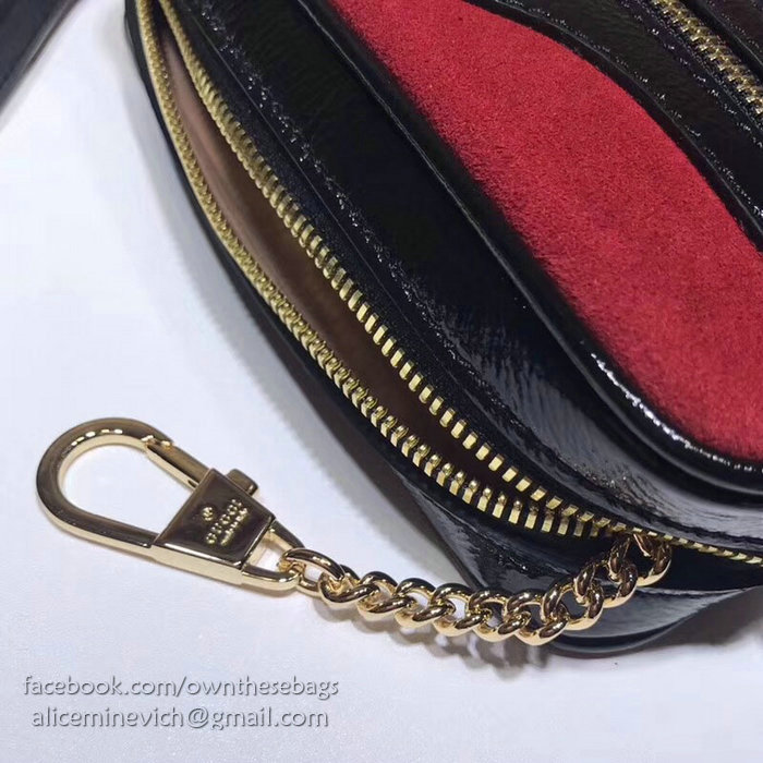 Gucci Ophidia Suede Mini Shoulder Bag Red 517350