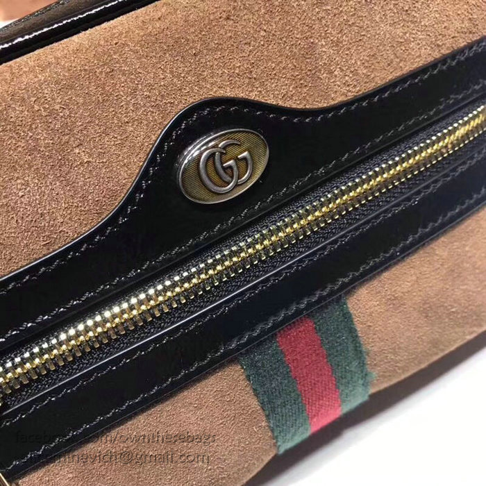 Gucci Ophidia Suede Small Belt Bag Brown 517076