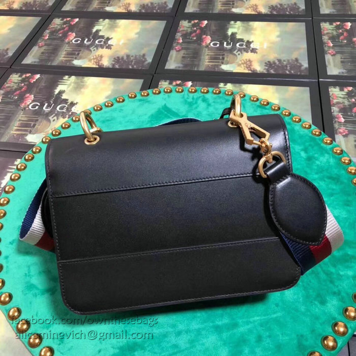 Gucci Queen Margaret Leather Shoulder Bag Black 476542