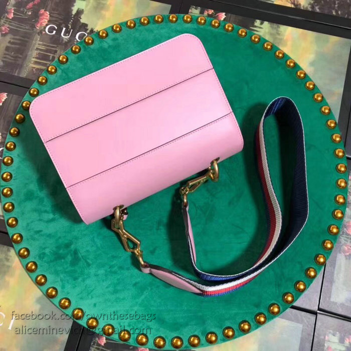 Gucci Queen Margaret Leather Shoulder Bag Pink 476542