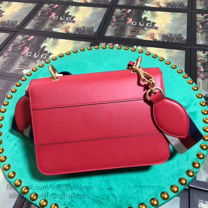 Gucci Queen Margaret Leather Shoulder Bag Red 476542