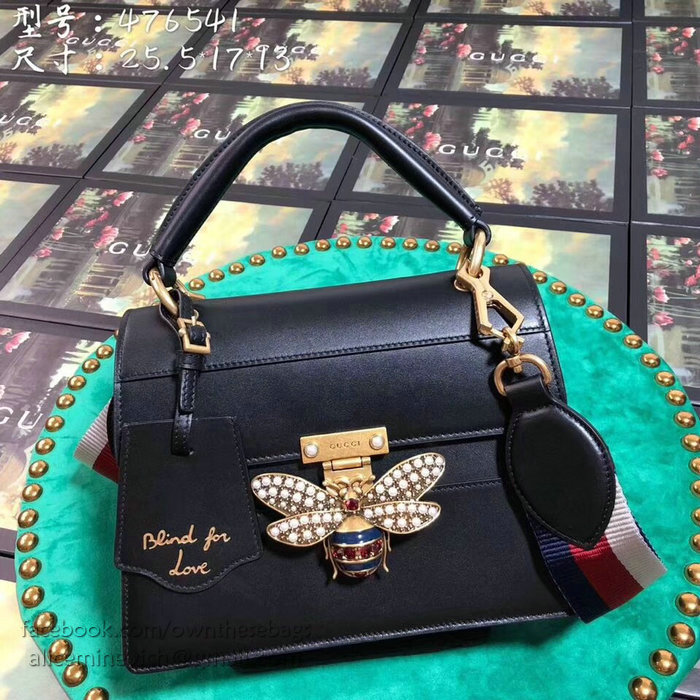 Gucci Queen Margaret Small Top Handle Bag Black 476541