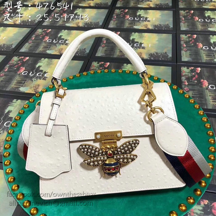 Gucci Queen Margaret Small Top Handle Bag White 476541