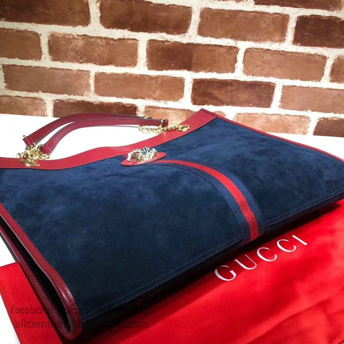 Gucci Rajah Large Tote Blue 537219