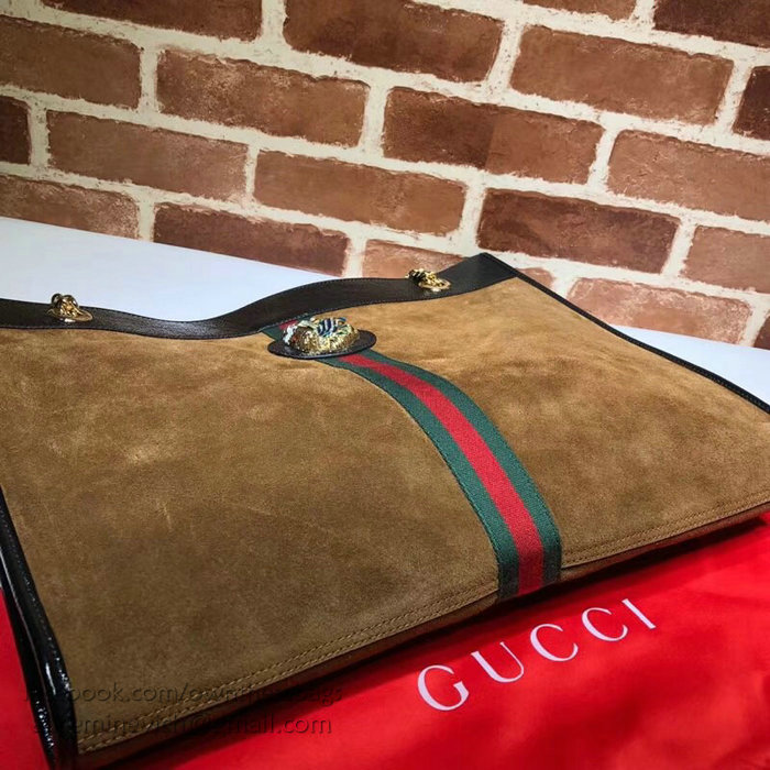 Gucci Rajah Large Tote Brown 537219