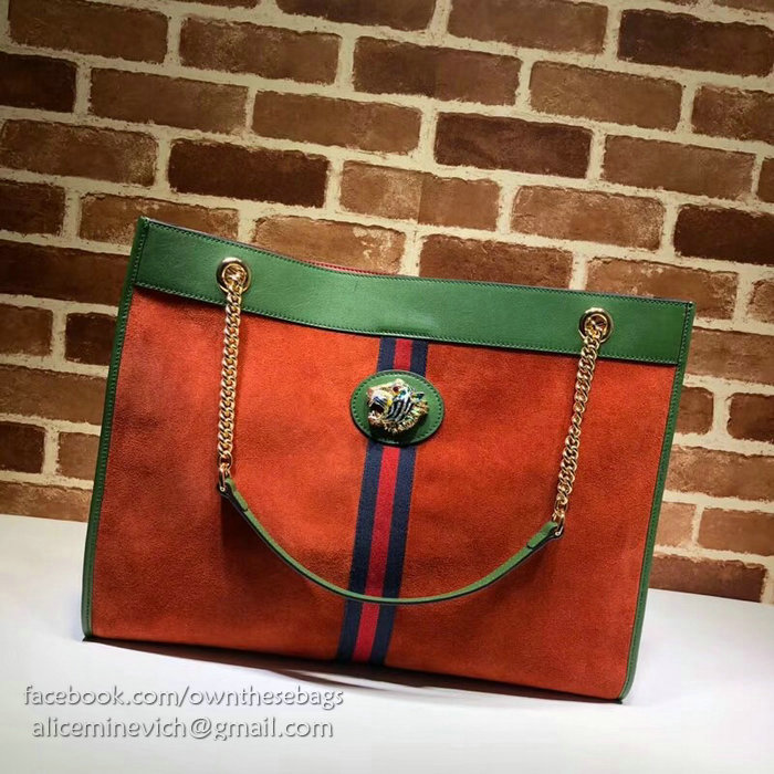 Gucci Rajah Large Tote Orange 537219