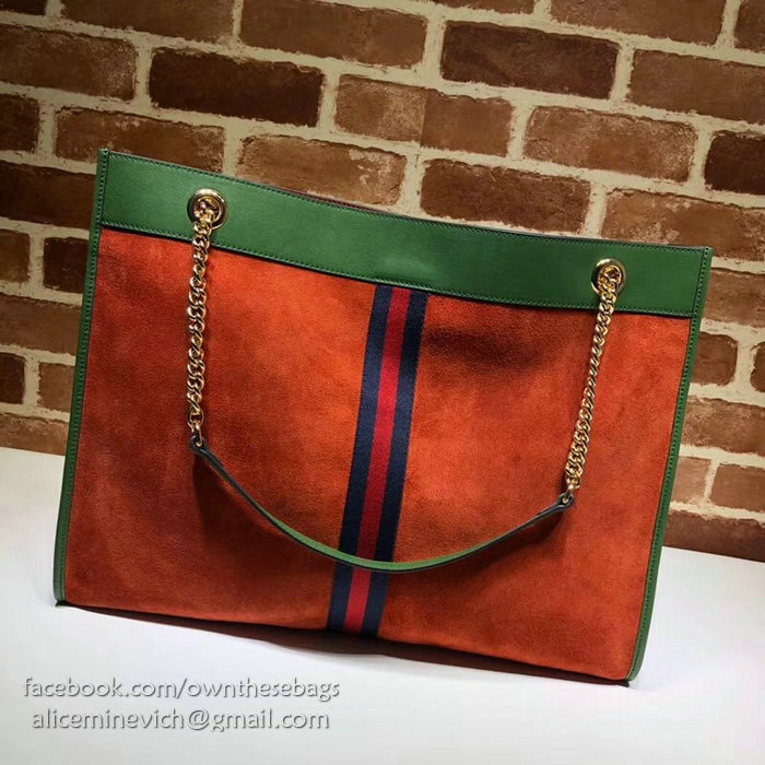 Gucci Rajah Large Tote Orange 537219