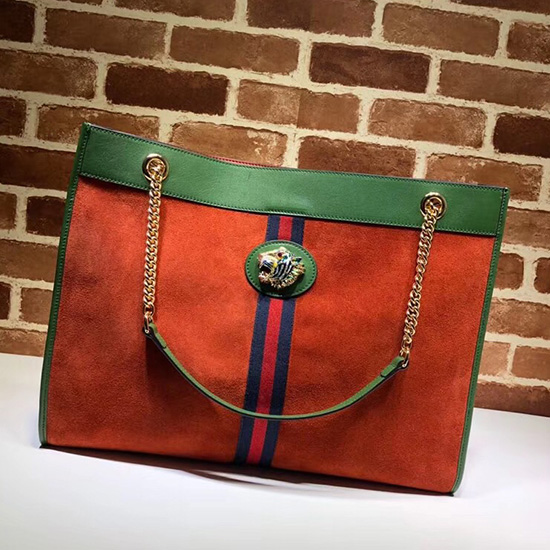 Gucci Rajah Large Tote Orange 537219