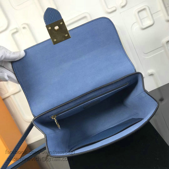 Louis Vuitton Epi Leather Top Handle Bag Blue M43129