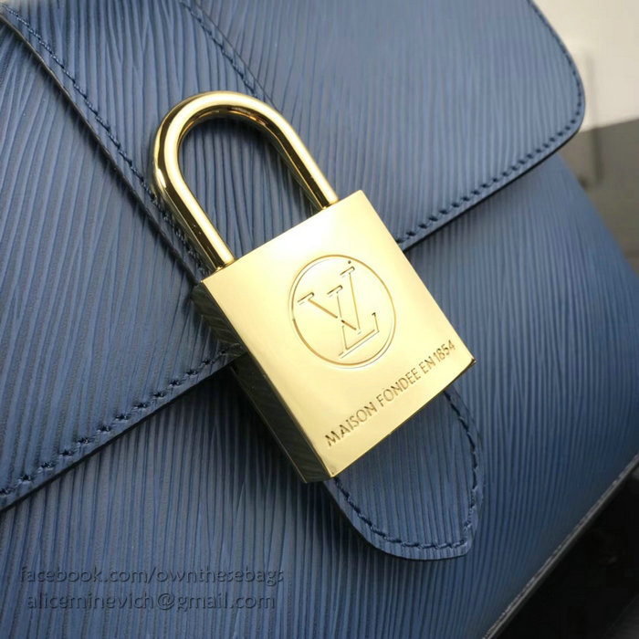 Louis Vuitton Epi Leather Top Handle Bag Blue M43129