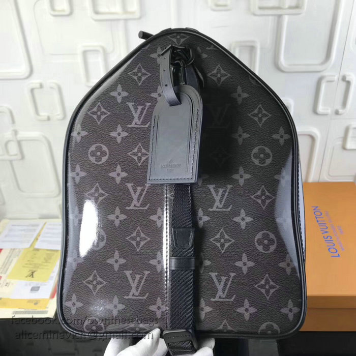 Louis Vuitton Monogram Eclipse Glaze Keepall Bandouliere 50 M43886