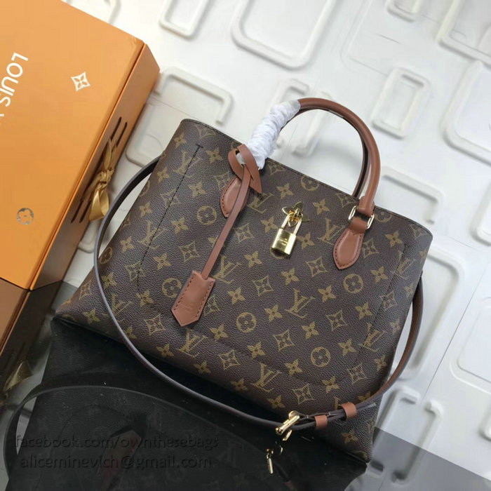 Louis Vuitton Monogram Canvas Flower Tote Brown M43550