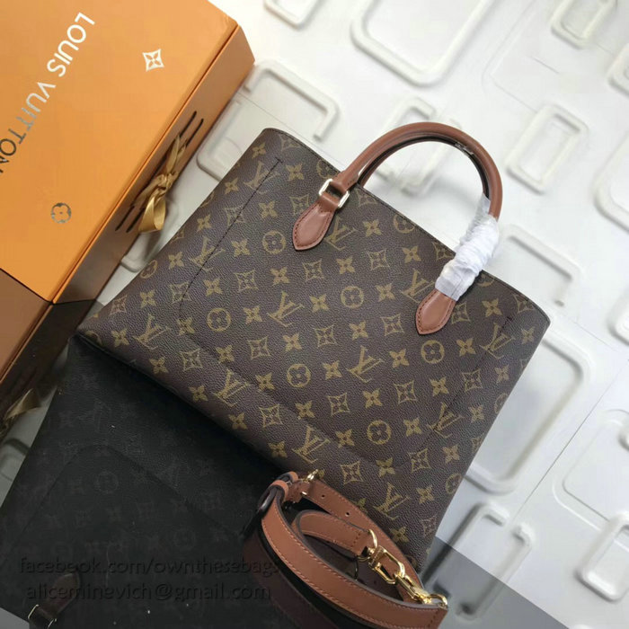 Louis Vuitton Monogram Canvas Flower Tote Brown M43550