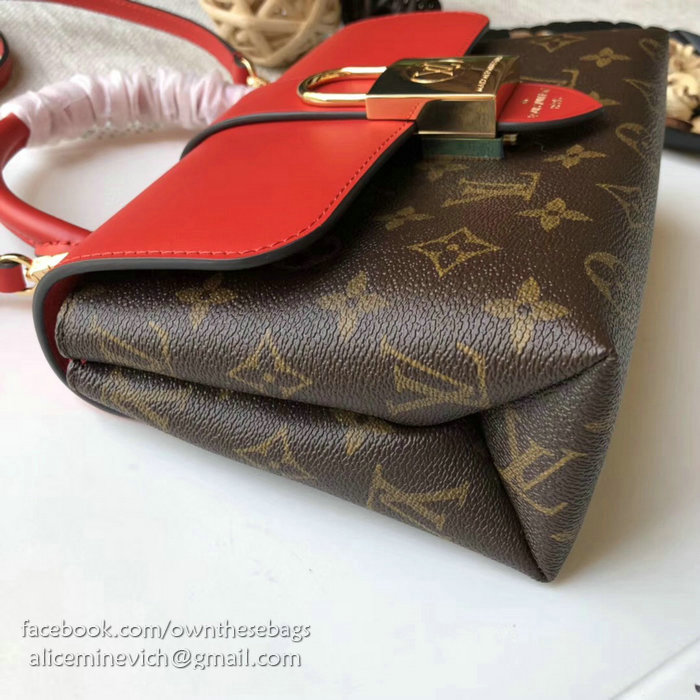 Louis Vuitton Monogram Canvas Top Handle Bag Red M43129