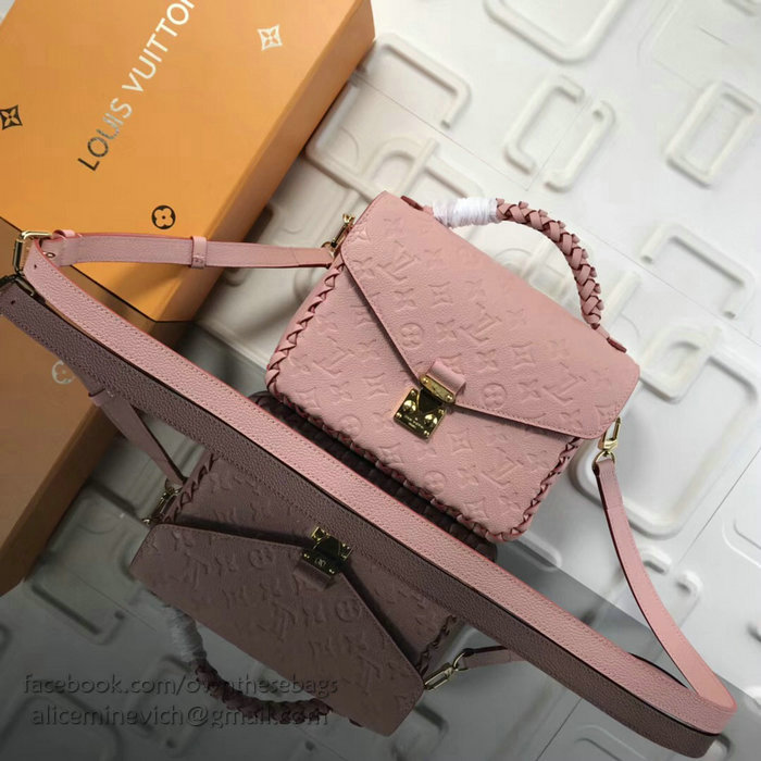 Louis Vuitton Monogram Empreinte Pochette Metis Pink M43942