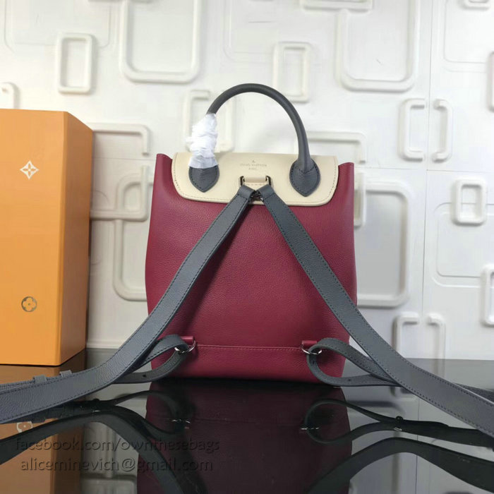 Louis Vuitton Soft Calfskin Lockme Backpack Burgundy M41817