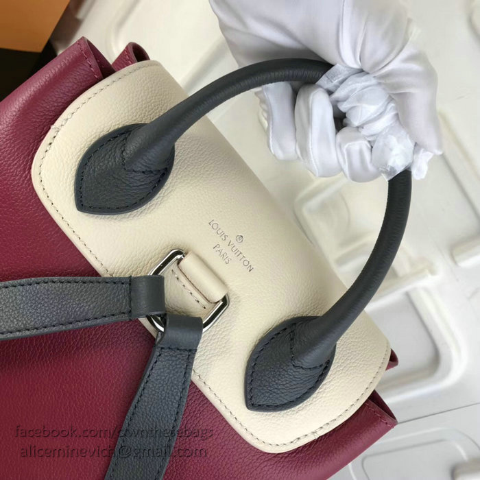 Louis Vuitton Soft Calfskin Lockme Backpack Burgundy M41817