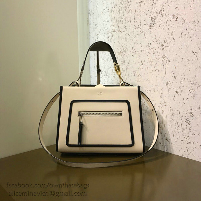 Fendi Runaway Small Tote Bag Off-white F83441