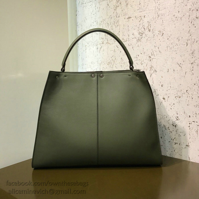 Fendi Soft Calfskin Peekaboo X-LITE Bag Green F83042