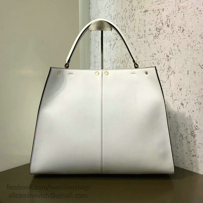 Fendi Soft Calfskin Peekaboo X-LITE Bag White F83041