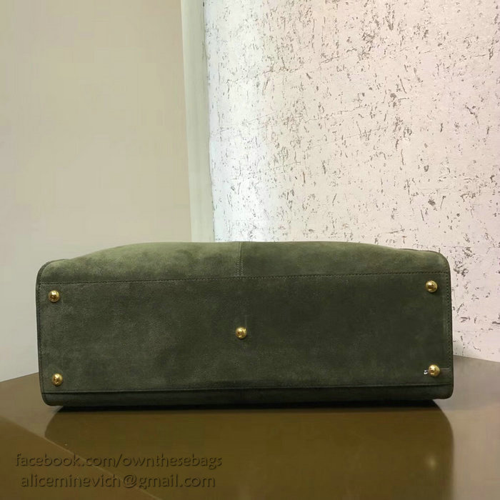 Fendi Suede Peekaboo X-LITE Bag Green F83041