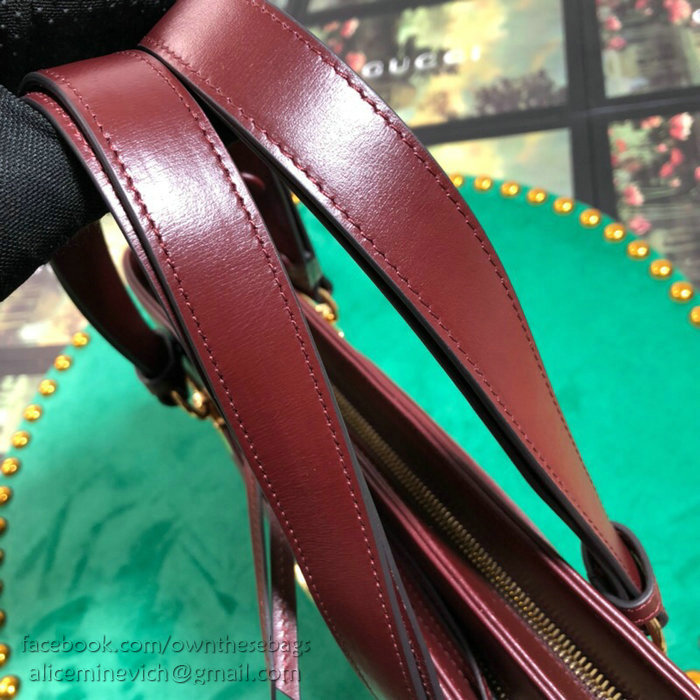 Gucci Arli Large Top Handle Bag Burgundy 550130