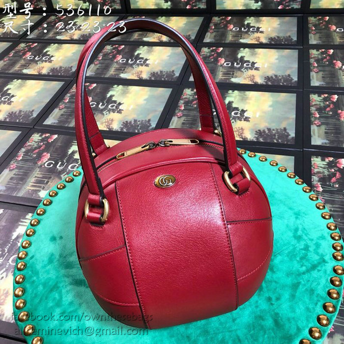 Gucci Basketball Shaped Tote Bag Red 536110