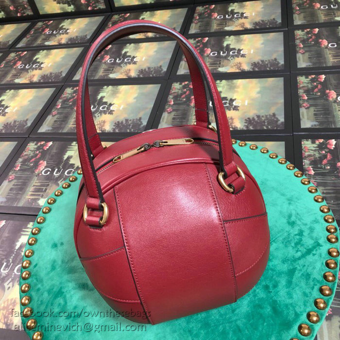 Gucci Basketball Shaped Tote Bag Red 536110