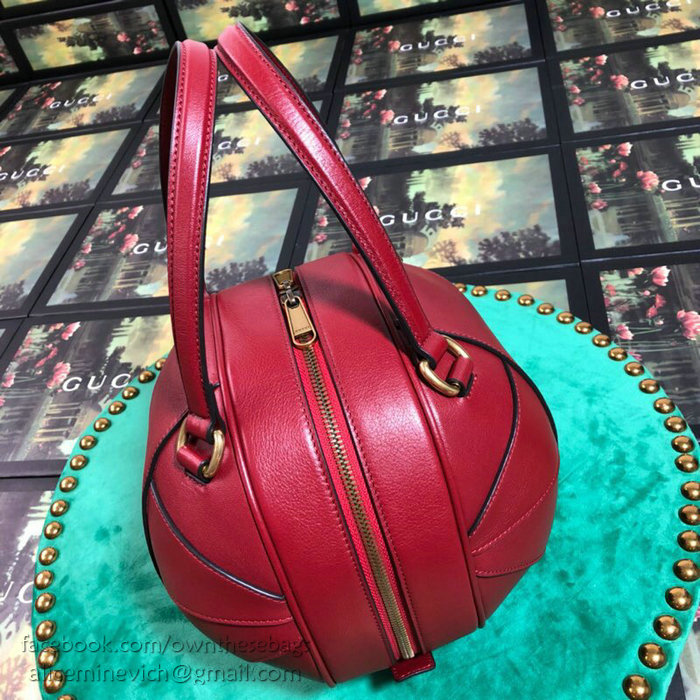 Gucci Basketball Shaped Tote Bag Red 536110