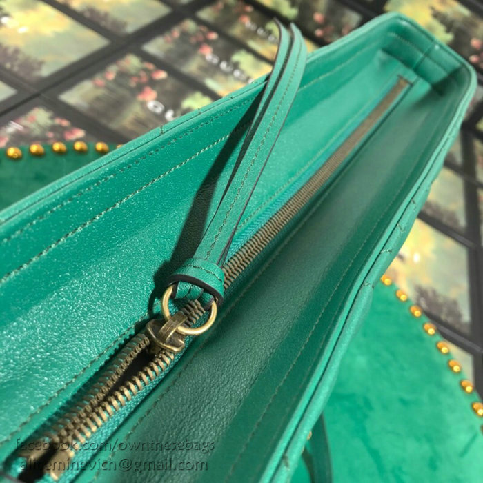 Gucci GG Marmont Matelasse Medium Tote Green 524578