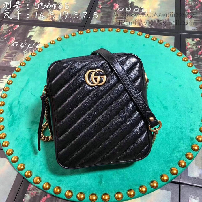 Gucci GG Marmont Mini Shoulder Bag Black 550155