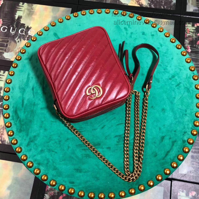 Gucci GG Marmont Mini Shoulder Bag Red 550155