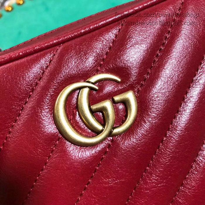 Gucci GG Marmont Mini Shoulder Bag Red 550155