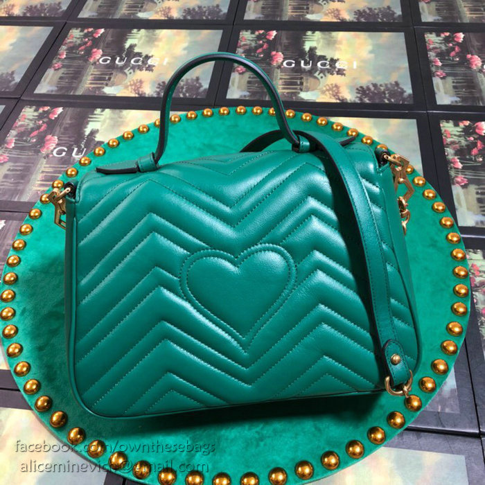 Gucci GG Marmont Small Shoulder Bag Green 498110