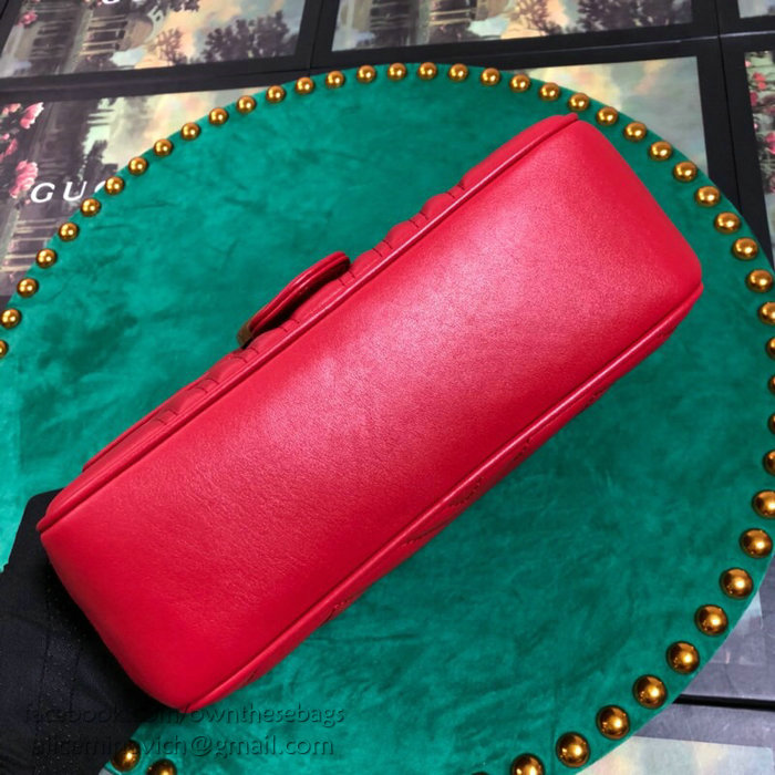 Gucci GG Marmont Small Shoulder Bag Red 498100