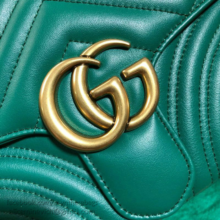 Gucci GG Marmont Small Top Handle Bag Green 498100