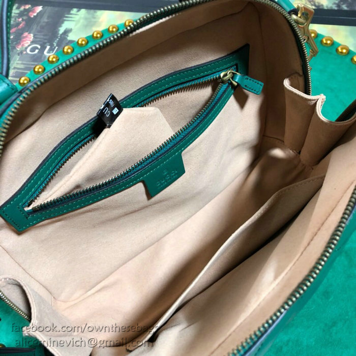 Gucci GG Marmont Small Top Handle Bag Green 498100