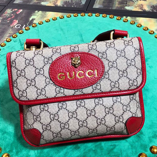 Gucci GG Supreme Messenger Bag Red 501050