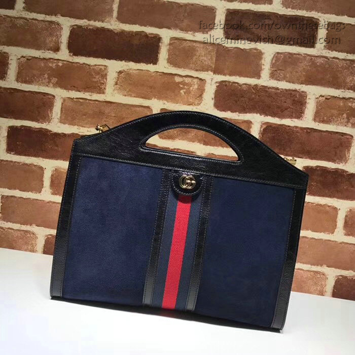 Gucci Ophidia Medium Top Handle Tote Blue 512957