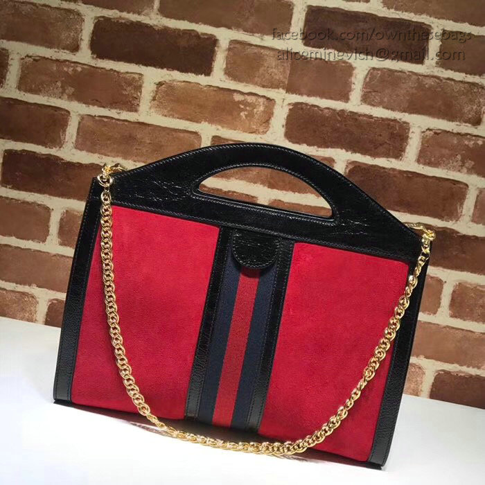 Gucci Ophidia Medium Top Handle Tote Red 512957