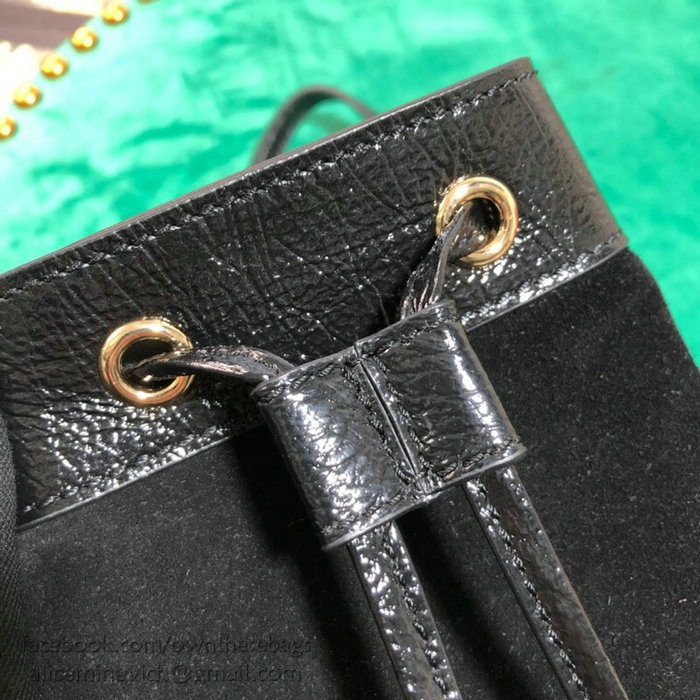 Gucci Suede Bucket Bag Black 550620