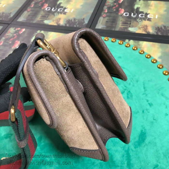 Gucci Suede Messenger Bag Brown 501050