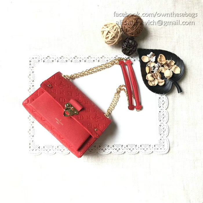 Louis Vuitton Monogram Empreinte VAVIN PM Red M52271