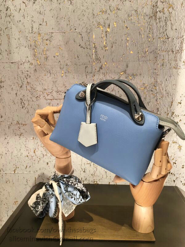 Fendi By The Way Mini Boston Bag Blue F81492