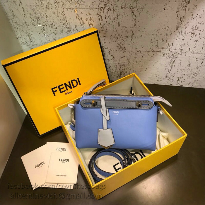 Fendi By The Way Mini Boston Bag Blue F81492