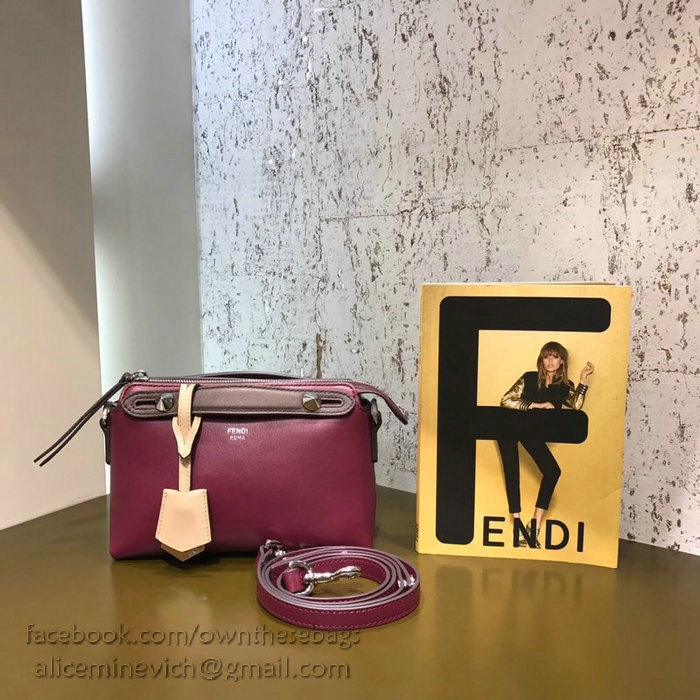 Fendi By The Way Mini Boston Bag Burgundy F81492