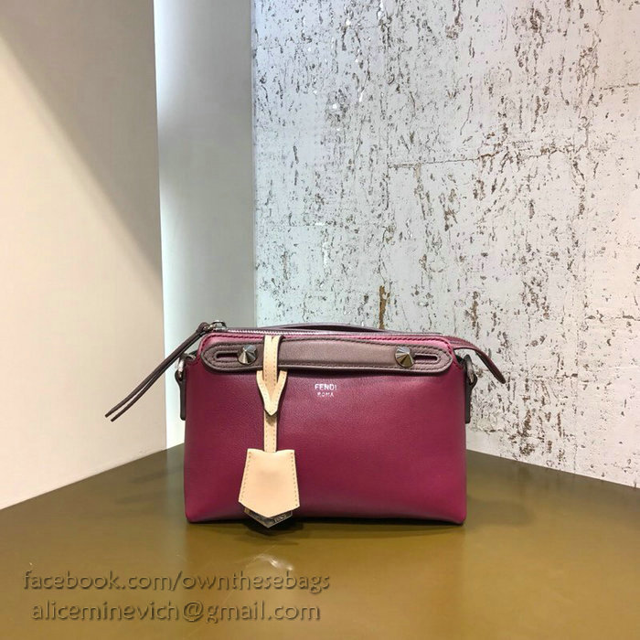 Fendi By The Way Mini Boston Bag Burgundy F81492