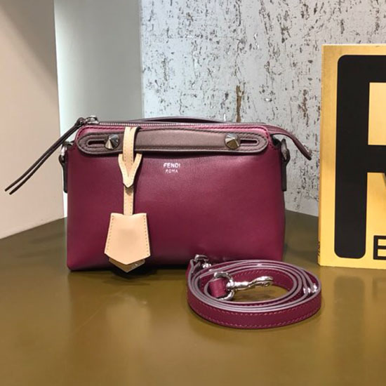 Fendi By The Way Mini Boston Bag Burgundy F81492