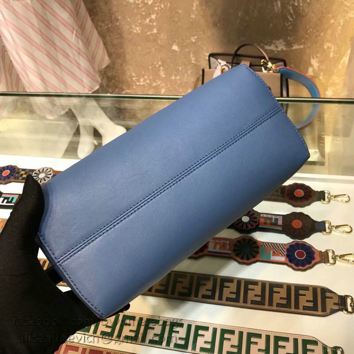 Fendi By The Way Regular Boston Bag Blue F81491